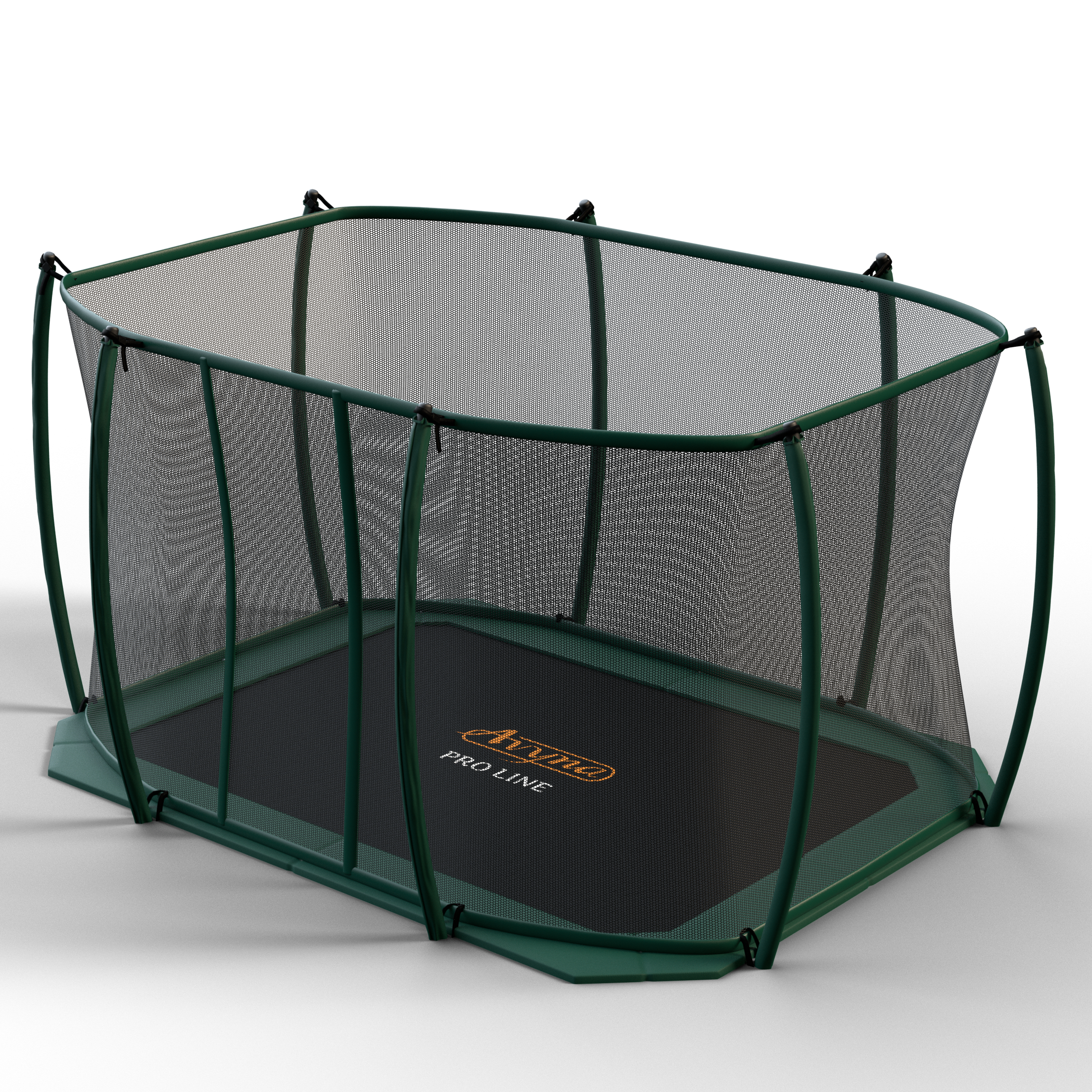 Avyna Pro-Line Rechthoekige Flatlevel Trampoline met Veiligheidsnet - Luxe - Groen - 2020 Model