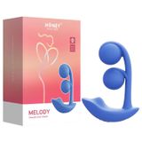 Honey Play Box Melody - Vibromasseur 2-en-1 à perles contrôlé par application (bleu)