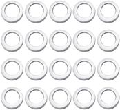 Merkloos / Sans marque Dailygoods Gordijnogen 20 Stuks Kunststof Zilver