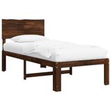 vidaXL Eenpersoonsbed met hoofdbord ROSTOCK Donkerbruin 80 x 200 cm