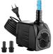 Pompe submersible - Pompe à eau - 25 W - 1500 l/h - Débit d'eau réglable