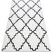 Rugsx - Tapis Sketch - F343 Crème Et Gris Trèfle Marocain Trellis White 80x150 cm