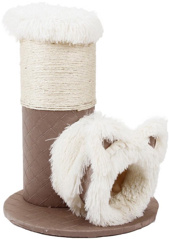 Nobleza Katten Krabpaal 40IZV - Kattenhuis - 45 x 45 x 54 cm - Beige beige