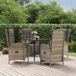 Prolenta Maison Exclusive 5-delige tuinset met kussens, zwart en grijs, van polyrotan
