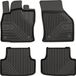Frogum 3D automatten zwart kunststof voor Vw Golf 7, Seat Leon 5F, VW T-Roc (4 stuks)