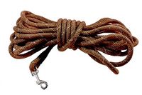 Bobby Walk 3 M - hondenriem 3 meter/dikte 1,2 cm, van robuust nylon, bruin, 3 meter