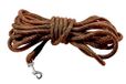 Bobby Walk 3 M - hondenriem 3 meter/dikte 1,2 cm, van robuust nylon, bruin, 3 meter