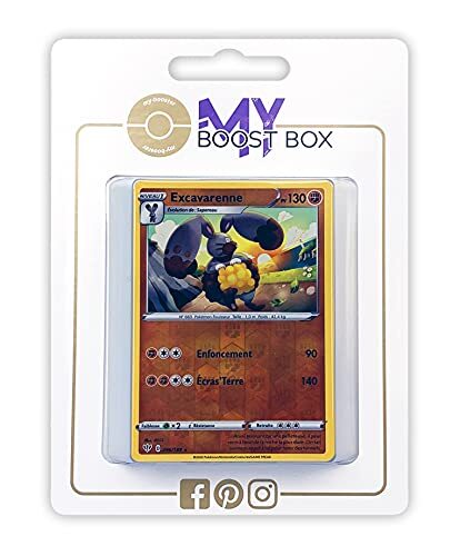 my-booster Excavarenne (Diggersby) 96/189 Holo Reverse - Myboost X Epée et Bouclier 3 Ténèbres Embrasées - Doos met 10 Franse Pokemon kaarten