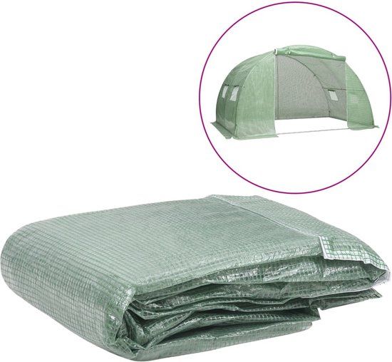 vidaXL Loungesethoes - 400x200x200 cm - groen - Polyetheen