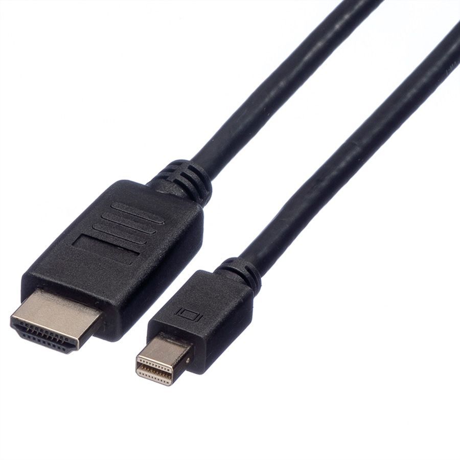ROLINE 11.04.5790 - Kabel - 1 m - Zwart