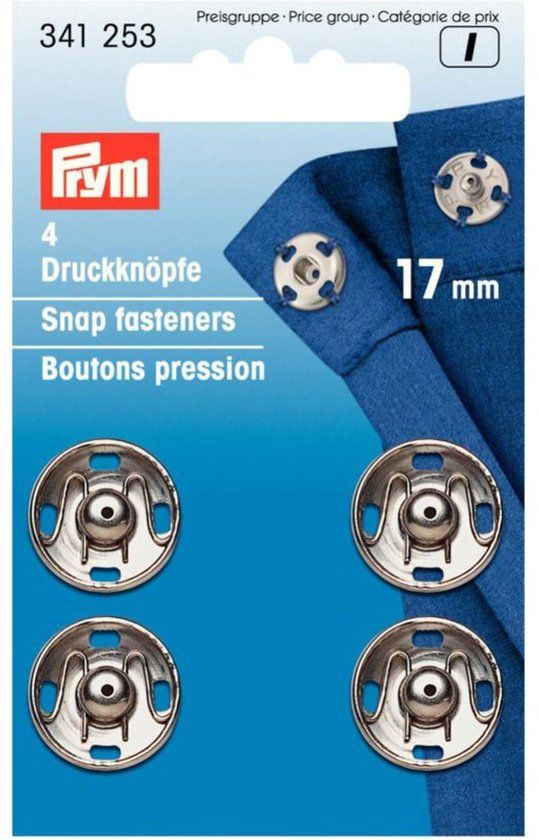 Prym Drukkers Zilver 17mm - 4 stuks