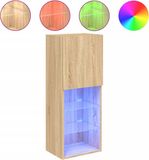 vidaXL Tv-meubel met LED-verlichting 40,5x30x102 cm sonoma eikenkleur