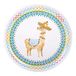 Boland 54441 Lama dienblad, diameter 34,5 cm, van kunststof, afwas-/herbruikbaar, bord, decoratie, party, zomer, verjaardag