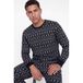 JACK & JONES ADDITIONALS fleece pyjama set - donkerblauw