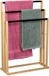 Relaxdays Handdoekenrek Staand - 3 Stangen - Bamboe - 82x55x24 cm - Natuur/Zwart