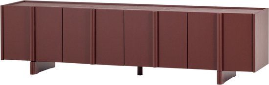 WOOOD Basu Tv-Meubel - Grenen - Bordeauxrood - 53x200x46
