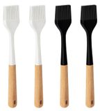 Omgoods - Set van 4 Siliconen Rijgborstels met Houten Handvat