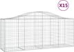 vidaXL Gabions - 15 pieces - arched - 200x50x80/100 cm - iron