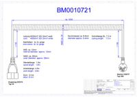 Bachmann CEE 7/7 (haaks) - CEE 7/3 (recht) stroom spiraal verlengkabel - 3x 1,50mm / wit - 4 meter