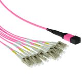 ACT RL7855 5 meter Multimode 50/125 OM4 fanout patchkabel 1 x MTP female - 6 x LC duplex 12 vezels