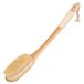Dailygoods Brosse de bain 44,5 cm - Brosse de douche - Brosse pour le corps - Brosse en bois - Poils naturels - Beige/Bois