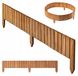 Palissade de jardin en chêne - Bordure de pelouse - Bois - Aspect chêne - Facile à monter - 15x116 cm