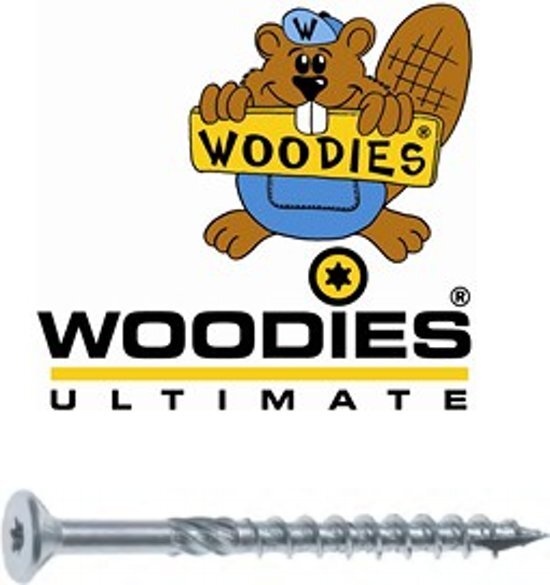 Woodies Spaanplaatschroef Ultimate ULTIMATE SCHROEVEN 6X160 - 100 STUKS TORX VERZINKT