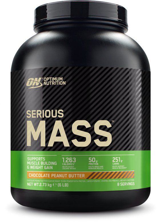 Optimum Nutrition Serious Mass - Chocolate Peanut Butter - Mass Gainer - Weight Gainer - 2727 gram