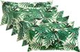 vidaXL - Taie d'oreiller - 6 pièces - HEERLEN - Motif feuillage - 40 x 80 cm - Polyester