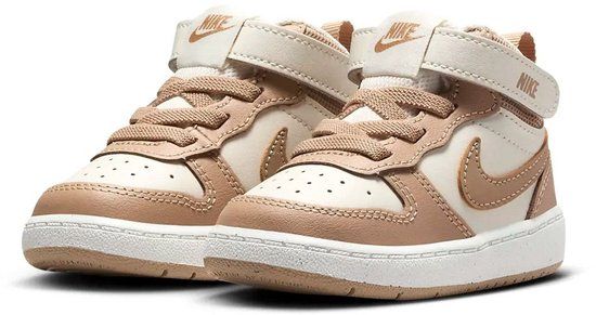 Nike Court Borough Mid 2 Sneaker Junior - Beige/Brown/White - Size 27 - Unisex