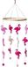 Nature planet Flamingo mobiel/boxmobiel - roze - hout/vilt - 45 cm - kinderkamer decoratie