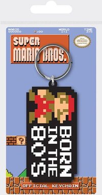 Pyramid International Super Mario Bros Born in the 80 s Keychain