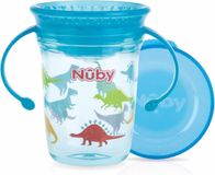 Nûby - 360° Wonder Cup met Handvatten - Aqua - Dinosaurus - 240ml