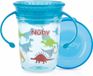 Nûby - 360° Wonder Cup met Handvatten - Aqua - Dinosaurus - 240ml