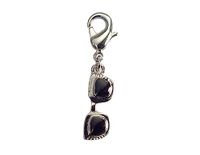 INNSPIRO NICE CHARMS Metalen hanger bril zwart met karabijnhaak 19x7mm 25u, 17x17mm., Metaal, Geen edelsteen