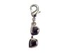 INNSPIRO NICE CHARMS Metalen hanger bril zwart met karabijnhaak 19x7mm 25u, 17x17mm., Metaal, Geen edelsteen