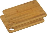 Merkloos Kesper Snijplank - 2x - 24 x 35 cm - Bamboe Hout - Broodplank