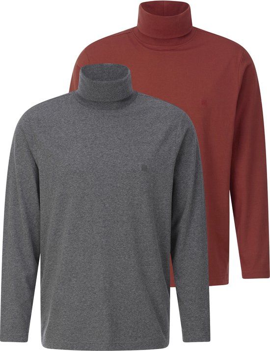 Babista Heren Shirts Met Lange Mouwen, Set Van 2 - 52/54 - Donkergrijs