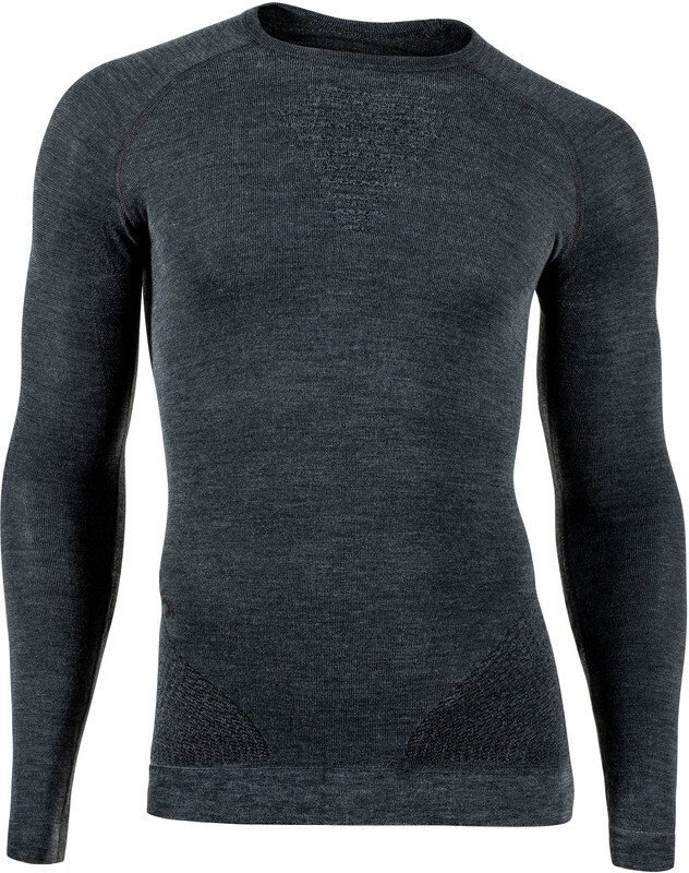 UYN Fusyon Cashmere UW Longsleeve Shirt Heren, grey rock/black S/M 2019 Onderhemden