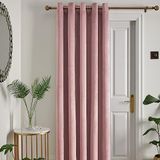 Laurence Llewelyn-Bowen Montrose Fluwelen Verduisteringsoogje Deurgordijn met Enkel Paneel - 168 x 214 cm Breed (66 x 84 Inch) in Blush