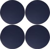 Wicotex Placemats Uni - 4x - donker blauw - rond 38 cm - anti slip laag - Teflon coating toplaag