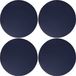 Wicotex Placemats Uni - 4x - donker blauw - rond 38 cm - anti slip laag - Teflon coating toplaag