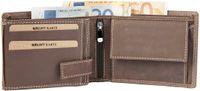 Akzent Lookinggoodtoday Heren portemonnee Leer Akzent Donkerbruin Used Look