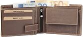 Akzent Lookinggoodtoday Heren portemonnee Leer Akzent Donkerbruin Used Look