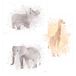 PRICARO Poster "Afrikaanse dieren", A4, set van 3