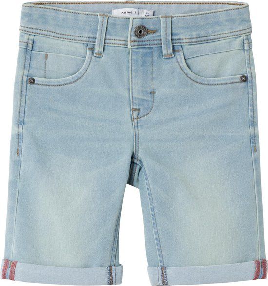 NAME IT NKMSILAS Slim Fit Denim Shorts - Boys - Size 116 - Light Blue Denim