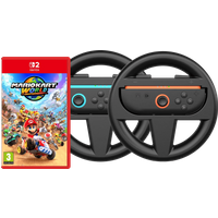 Nintendo Mario Kart World + BlueBuilt Steering Wheels for Nintendo Switch 2