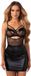 Obsessive Dominna Chemise & Thong Zwart XXL/3XL