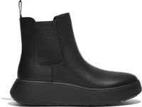 FitFlop F-Mode Leren Enkellaarzen Dames Zwart