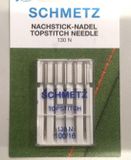 SCHMETZ Top-Stitch Naaimachine Naalden – 100 (16) Verlengd Oog voor Soepel Rijgen, Ideaal voor Meerdere Draden en Stoffen – Verpakking van 5